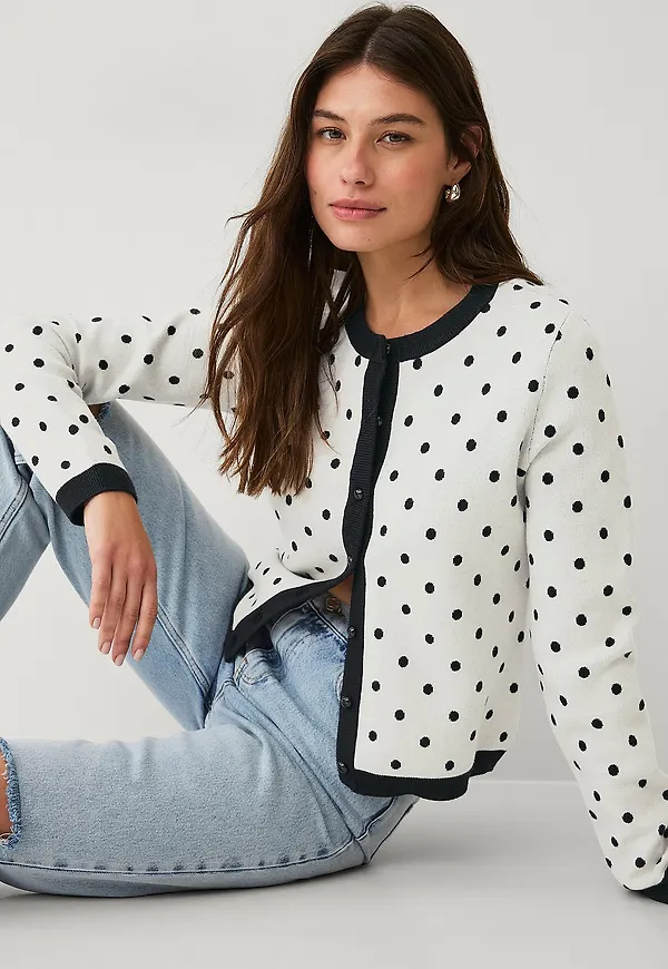 Ellos Collection - Prickig Cardigan - Svart