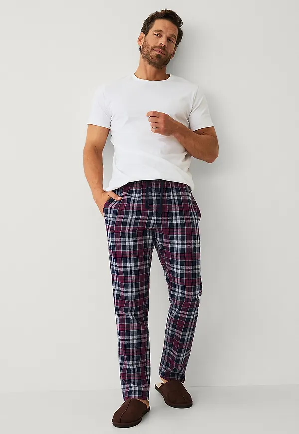 Ellos Collection - Pyjamasbyxor i flanell - Blå