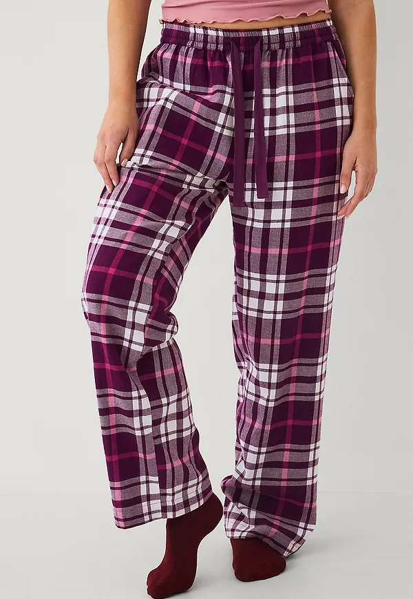 Ellos Collection - Pyjamasbyxor i flanell - Lila
