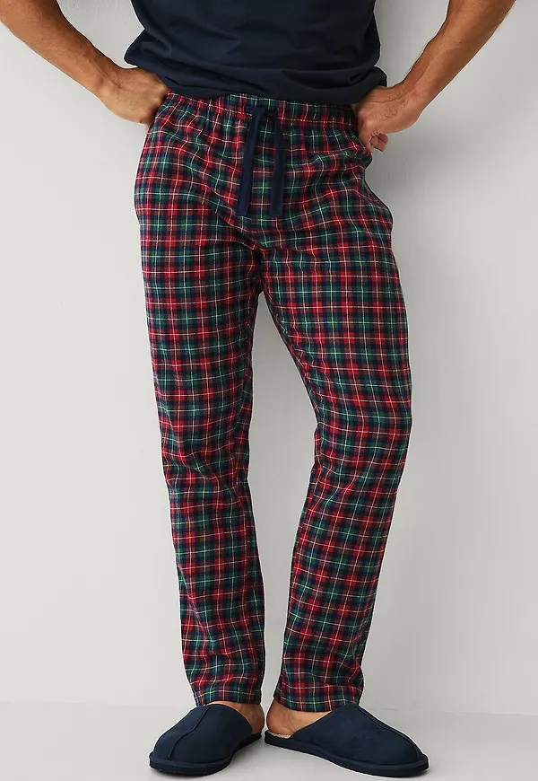 Ellos Collection - Pyjamasbyxor i flanell - Röd