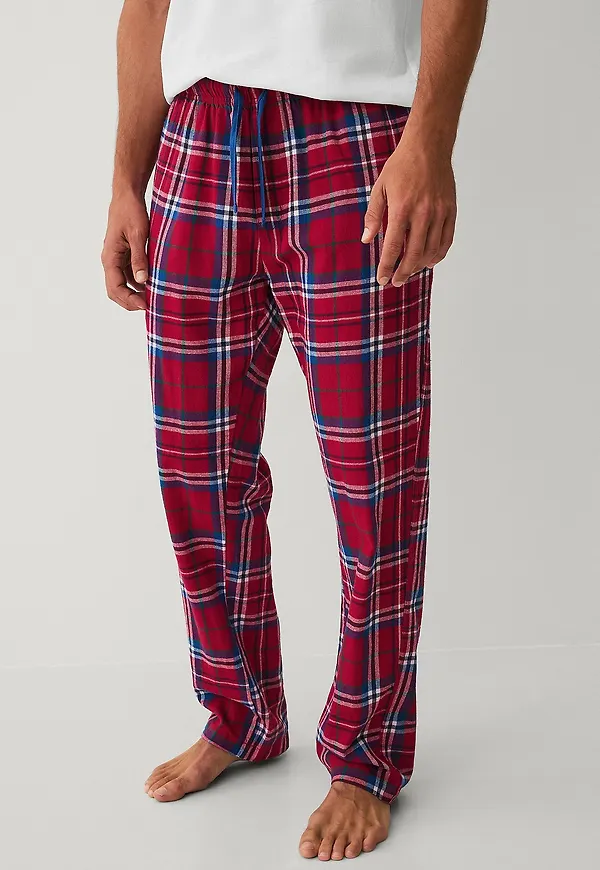 Ellos Collection - Pyjamasbyxor i flanell - Röd