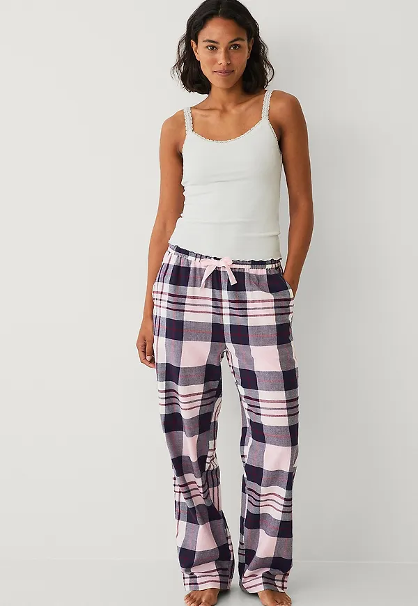 Ellos Collection - Pyjamasbyxor i flanell - Rosa