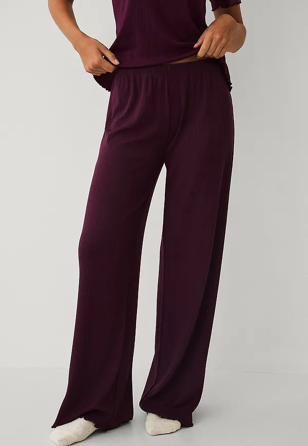 Ellos Collection - Pyjamasbyxor i pointelle - Röd