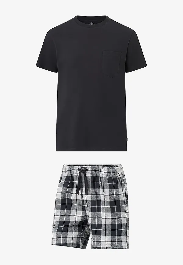 Ellos Collection - Pyjamasset i bomull - Svart
