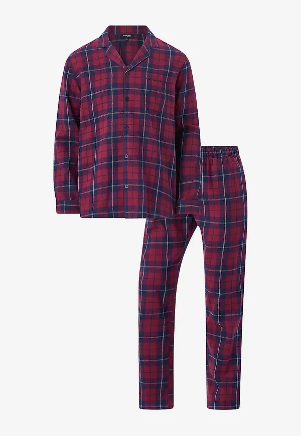 Ellos Collection - Pyjamasset i flanell - Röd