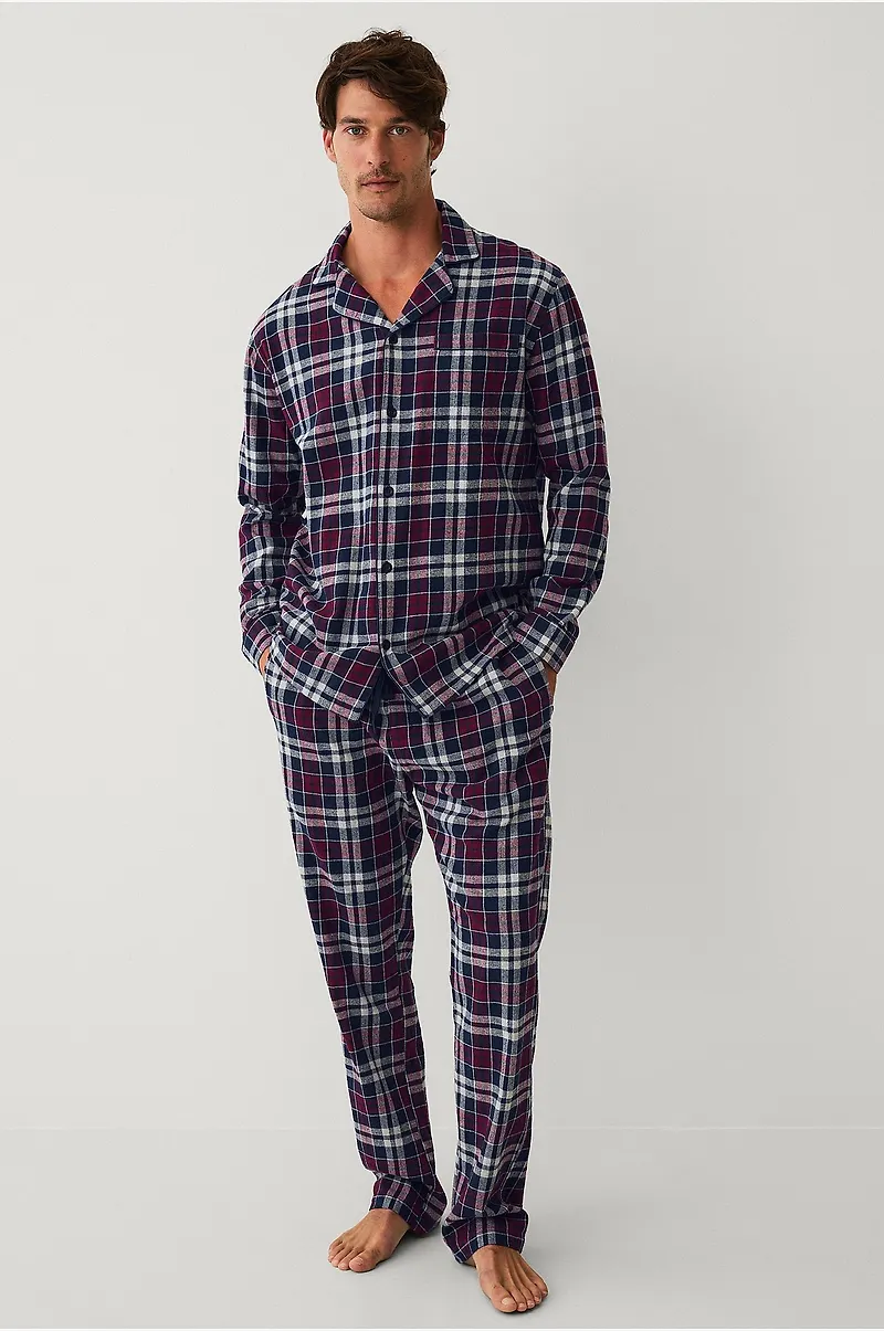 Ellos Collection - Pyjamasset i flanell - Röd
