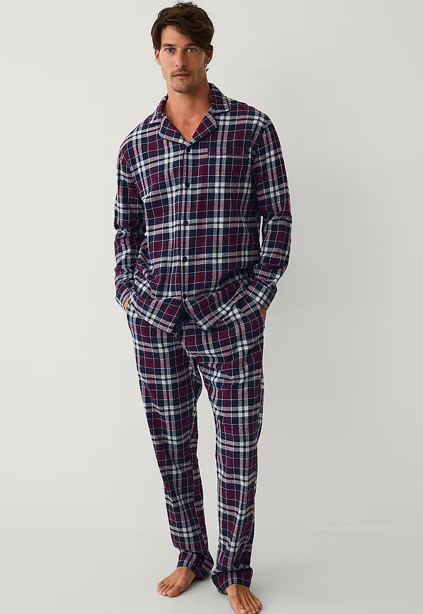 Ellos Collection - Pyjamasset i flanell - Röd