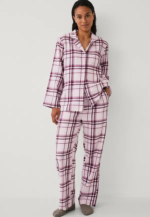 Ellos Collection - Pyjamasset i flanell - Rosa