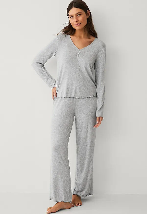 Ellos Collection - Pyjamasset med tryck - Grå