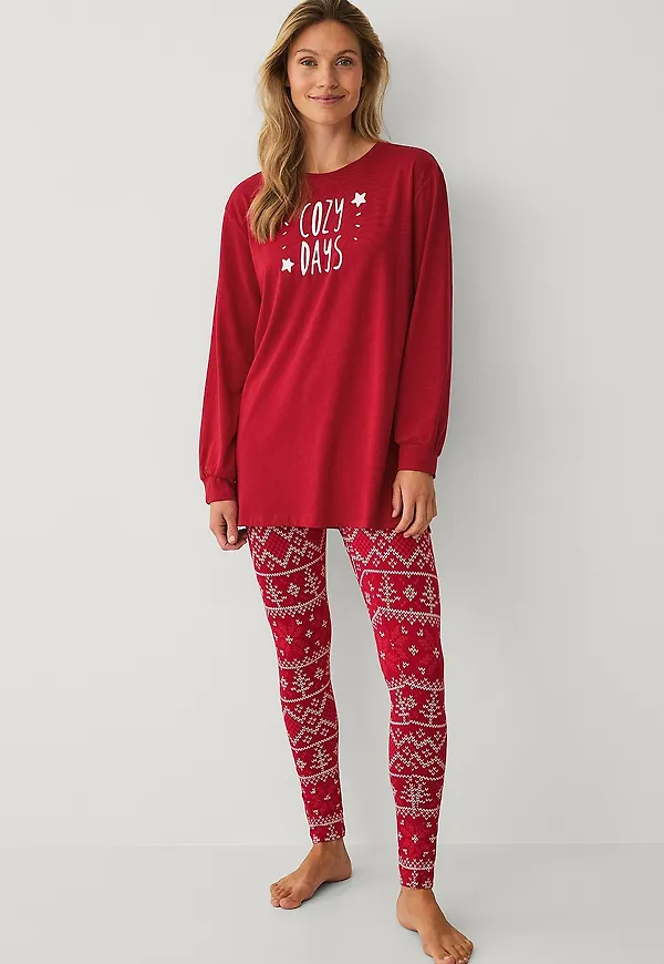 Ellos Collection - Pyjamasset - Röd