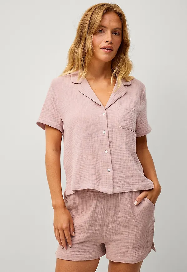 Ellos Collection - Pyjamasshorts i bomull - Rosa