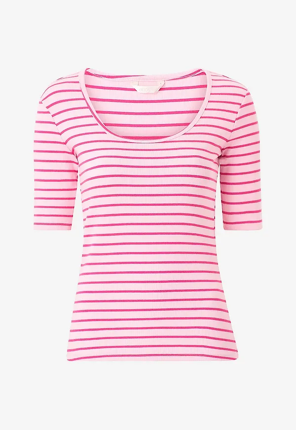 Ellos Collection - Ribbad topp - Rosa