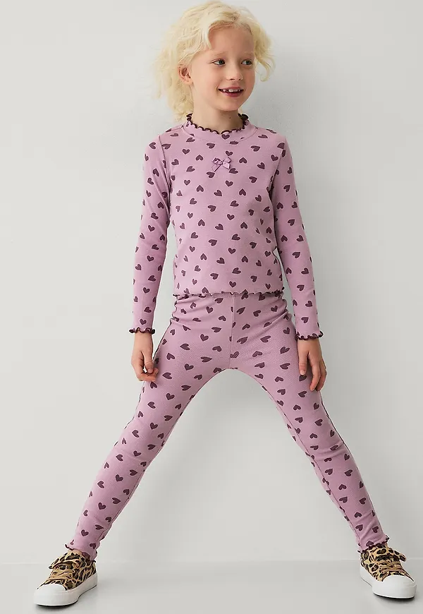 Ellos Collection - Ribbade leggings - Lila