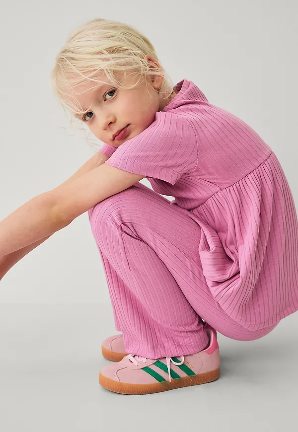 Ellos Collection - Ribbade leggings - Rosa