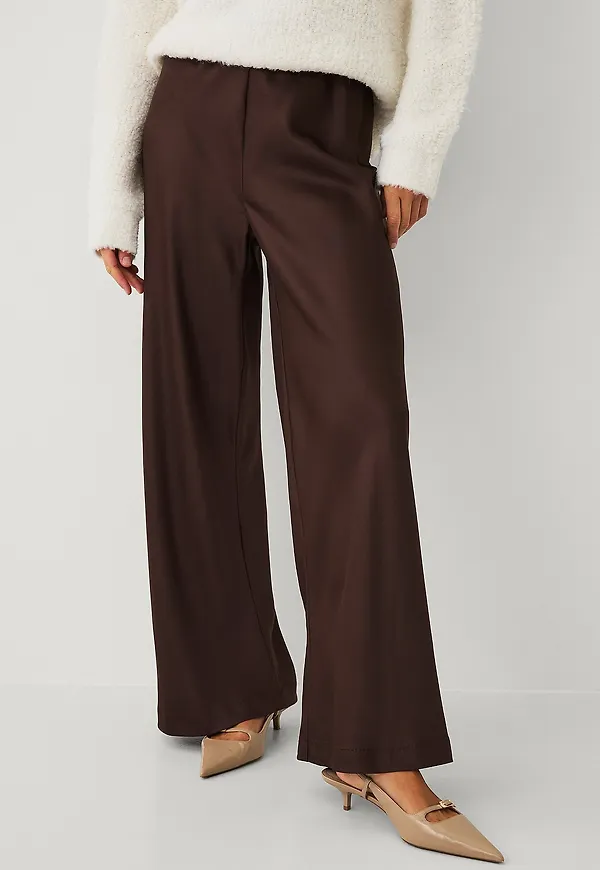 Ellos Collection - Satinbyxor - Brun