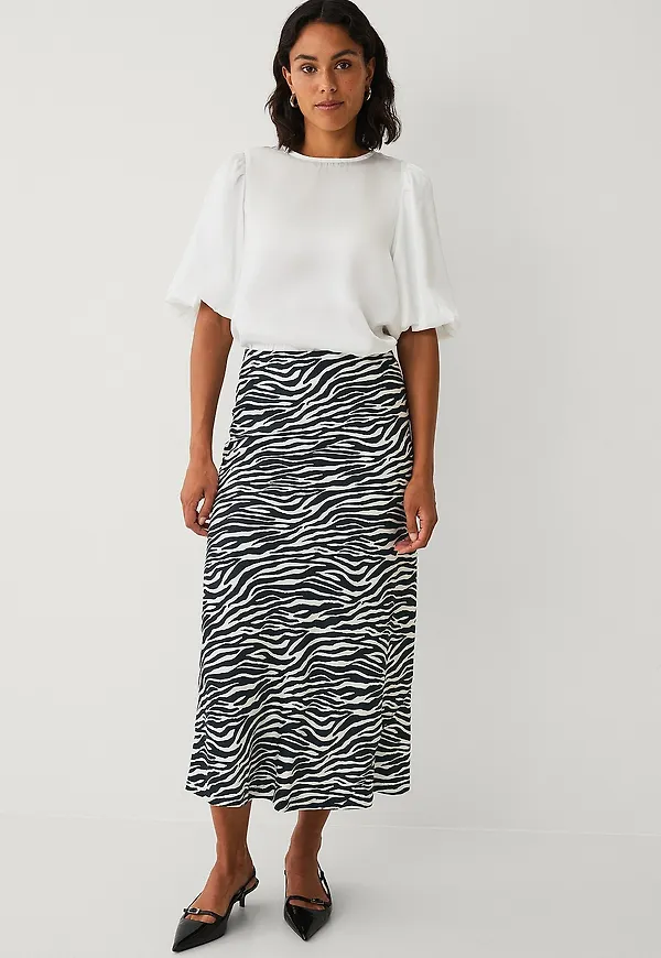 Ellos Collection - Satinkjol - Svart