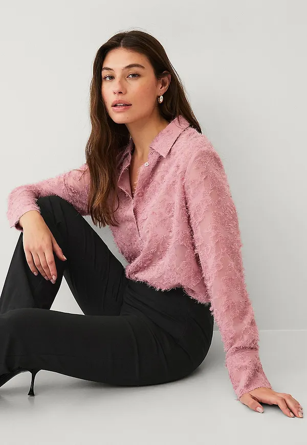 Ellos Collection - Semitransparent skjorta - Rosa
