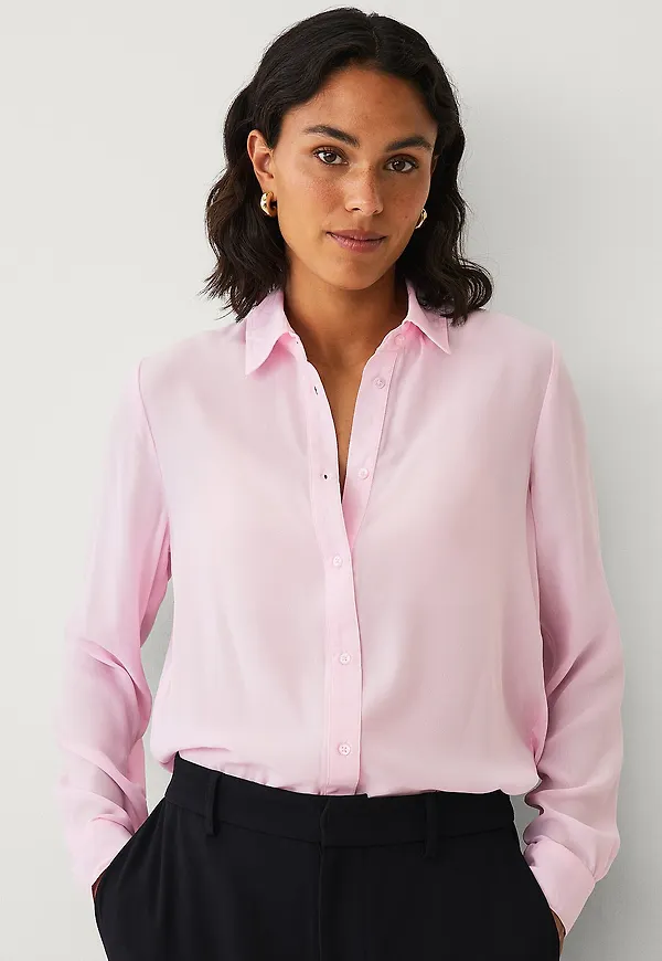 Ellos Collection - Skjorta i kräppkvalitet - Rosa