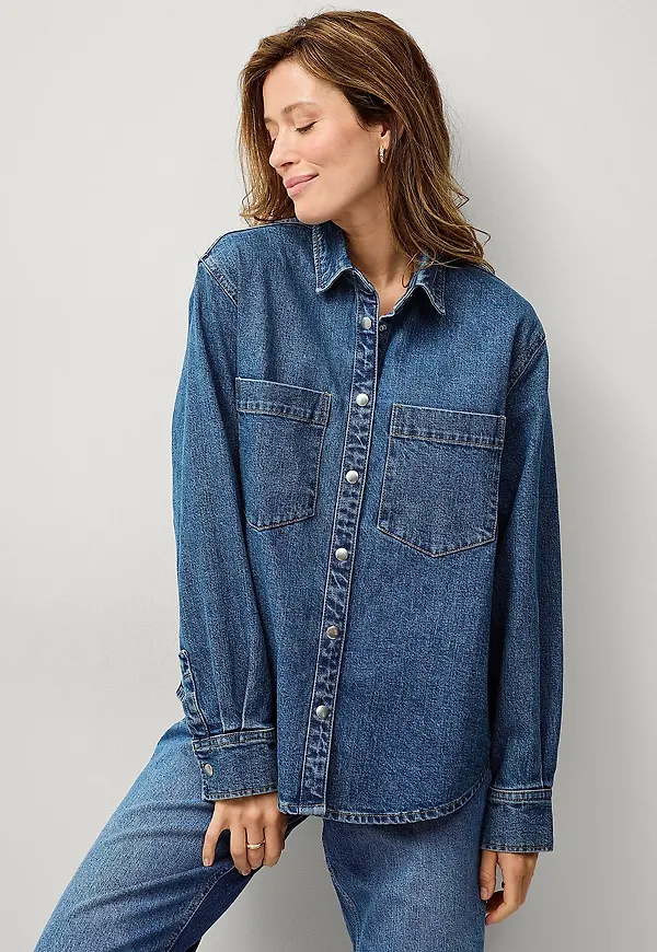Ellos Collection - Skjortjacka i denim - Blå