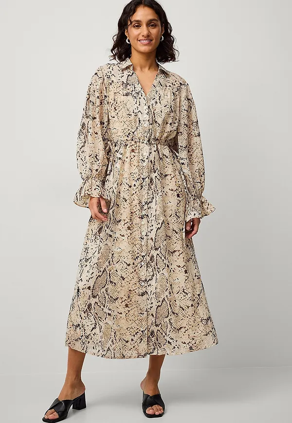 Ellos Collection - Skjortklänning Talia - Beige