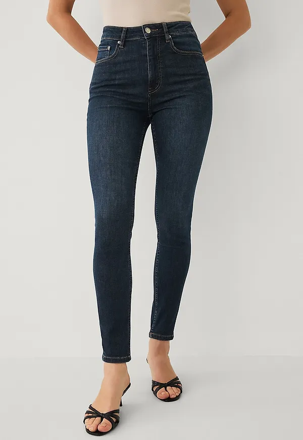Ellos Collection - Smala jeans i stretchdenim - Blå