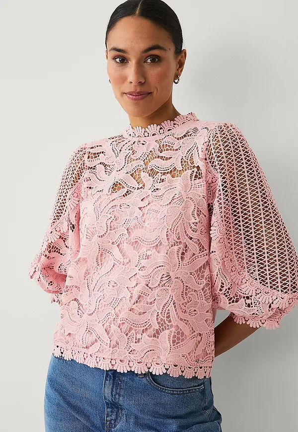 Ellos Collection - Spetsblus - Rosa