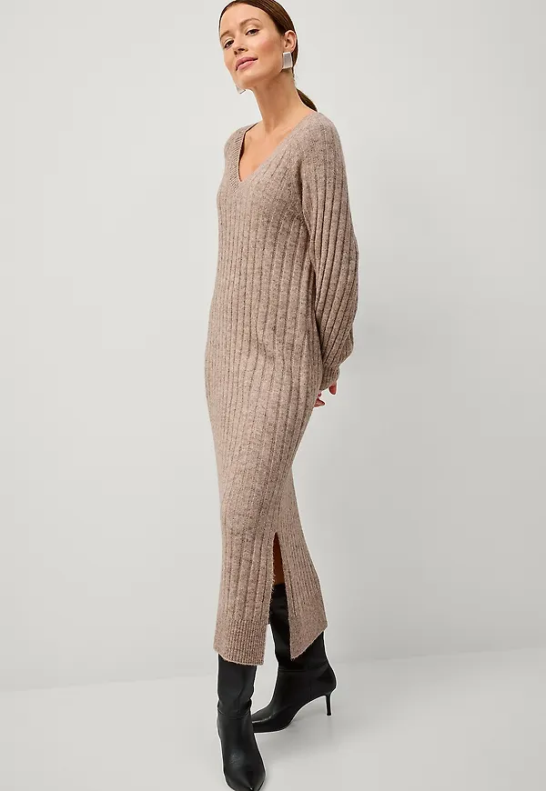Ellos Collection - Stickad maxiklänning - Beige