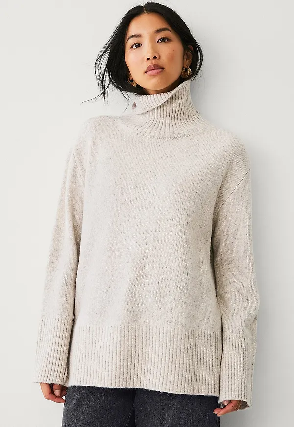 Ellos Collection - Stickad polotröja - Beige