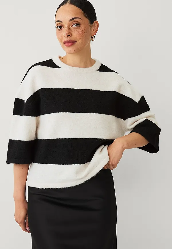 Ellos Collection - Stickad topp - Svart