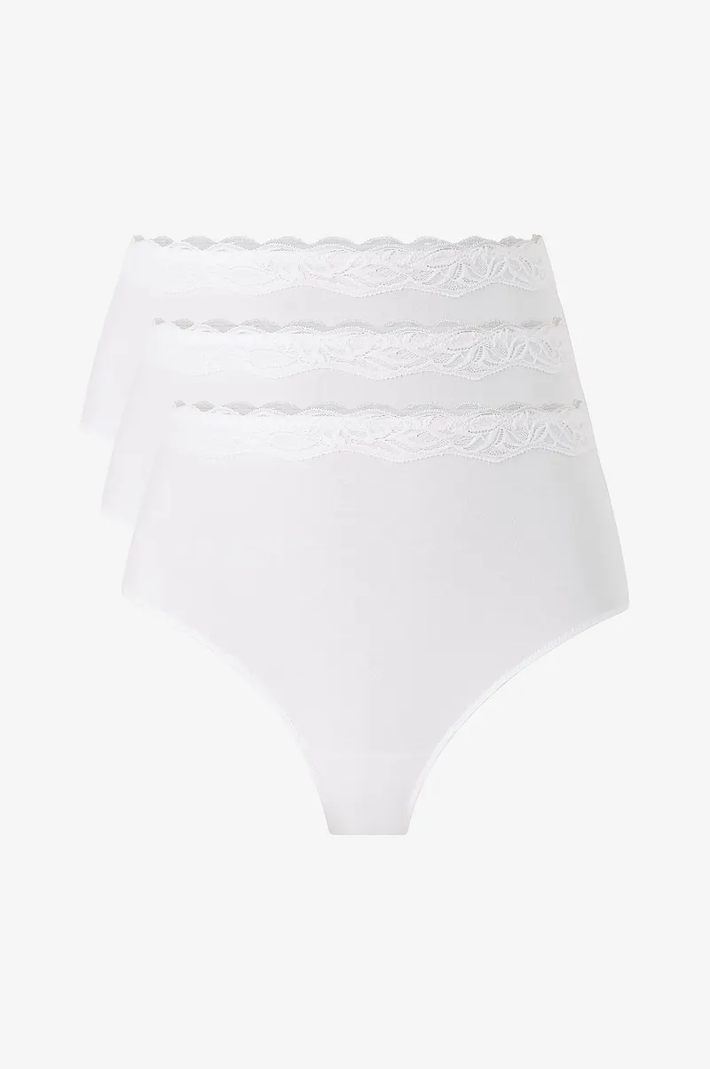 Ellos Collection - Stringtrosa med hög midja 3-pack - Vit