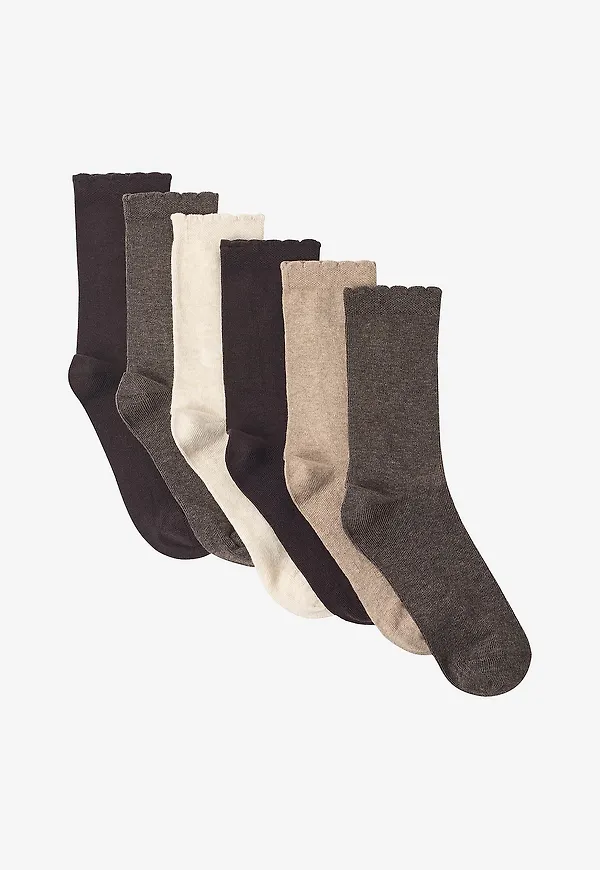 Ellos Collection - Strumpor 6-pack - Brun