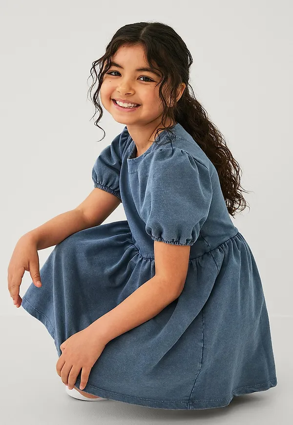 Ellos Collection - Sweatklänning med denimlook - Blå