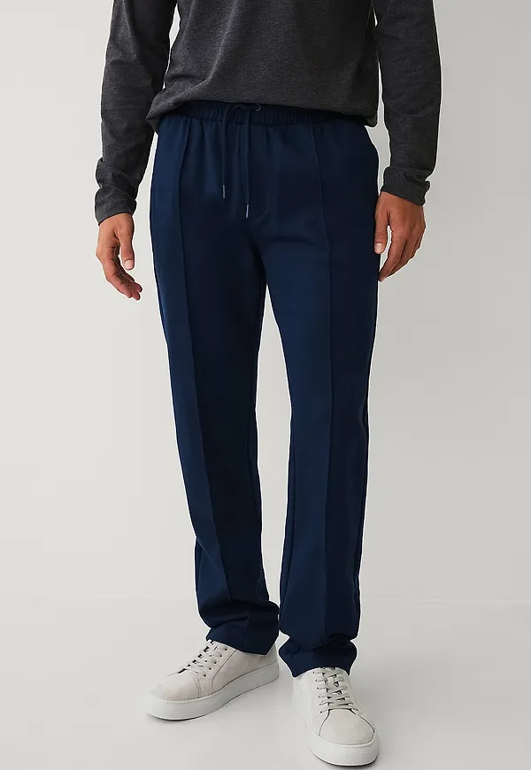 Ellos Collection - Sweatpants med pressveck - Blå