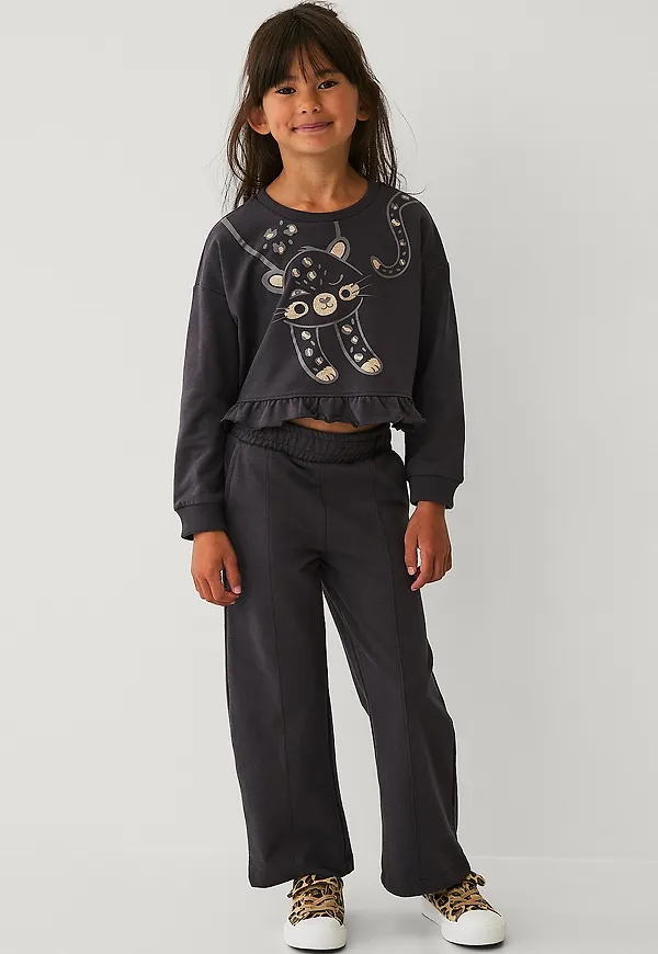 Ellos Collection - Sweatpants med vida ben - Grå