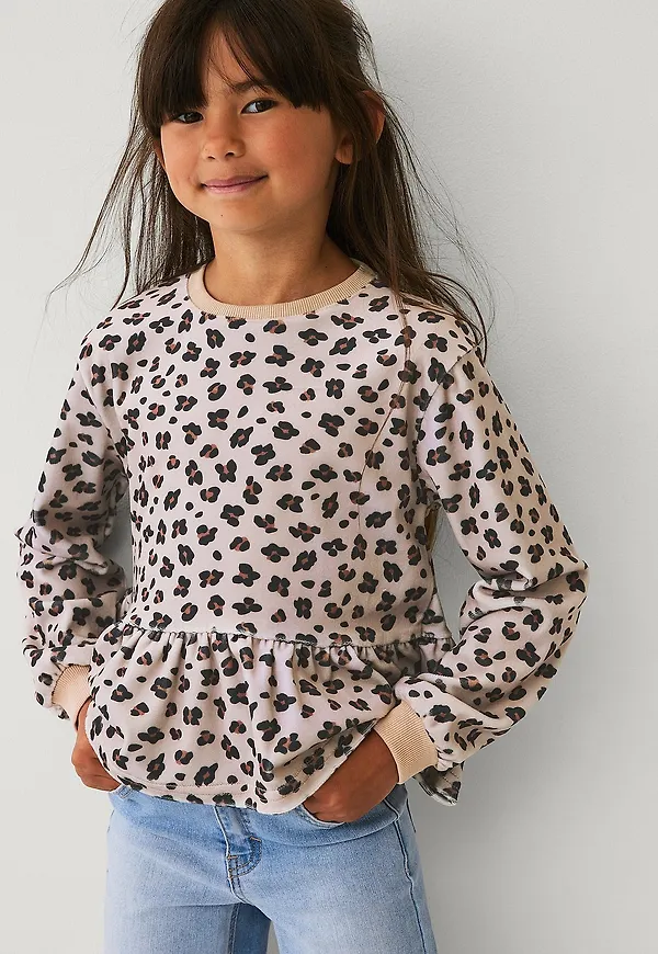 Ellos Collection - Sweatshirt i velour - Beige