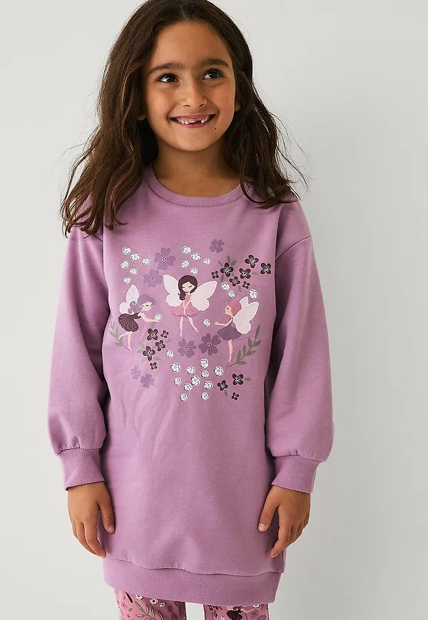 Ellos Collection - Sweatshirtklänning med tryck - Lila
