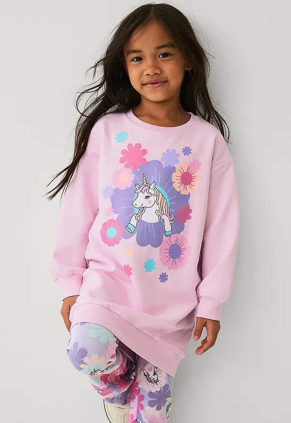 Ellos Collection - Sweatshirtklänning med tryck - Rosa
