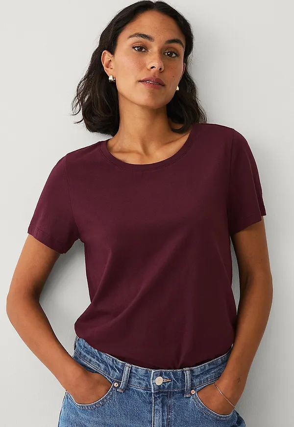 Ellos Collection - T-shirt Crew Neck - Röd