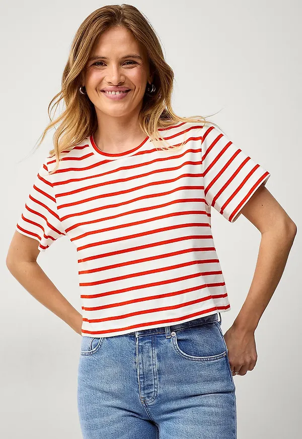 Ellos Collection - T-shirt Hanna - Röd