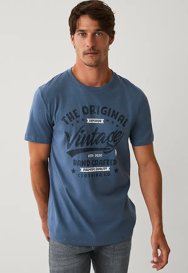 Ellos Collection - T-shirt med tryck - Blå