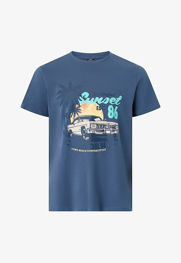 Ellos Collection - T-shirt med tryck - Blå