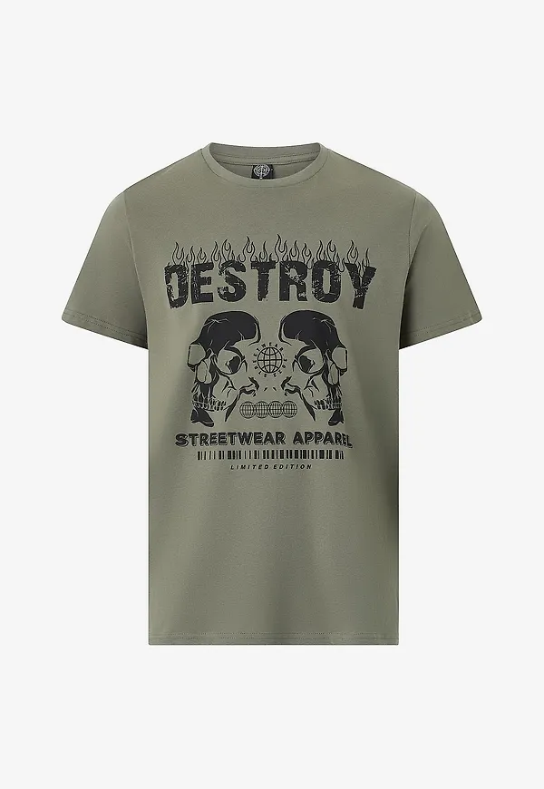 Ellos Collection - T-shirt med tryck - Grön