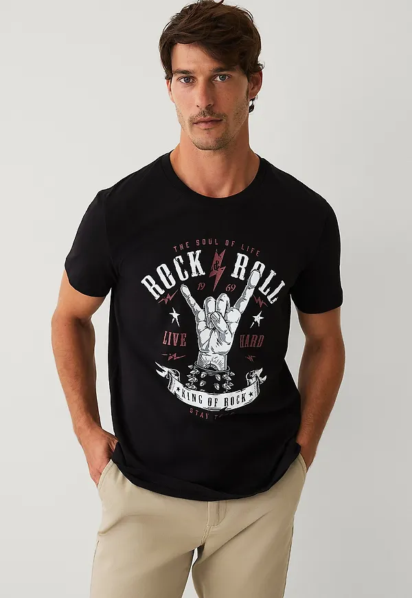 Ellos Collection - T-shirt med tryck - Svart