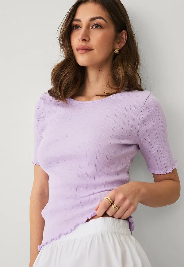 Ellos Collection - Topp i pointelle - Lila