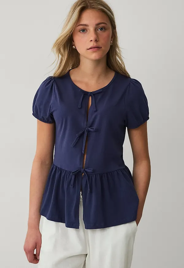 Ellos Collection - Topp med peplumdesign - Blå
