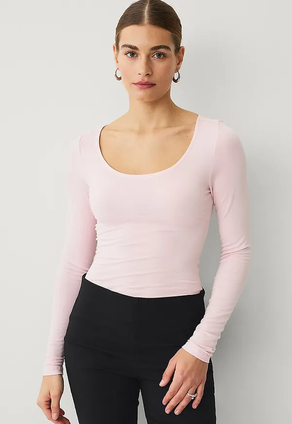Ellos Collection - Topp med rund hals - Rosa