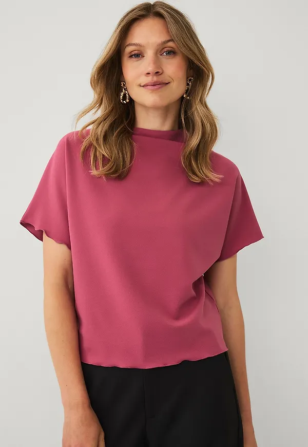 Ellos Collection - Topp med ståkrage - Rosa