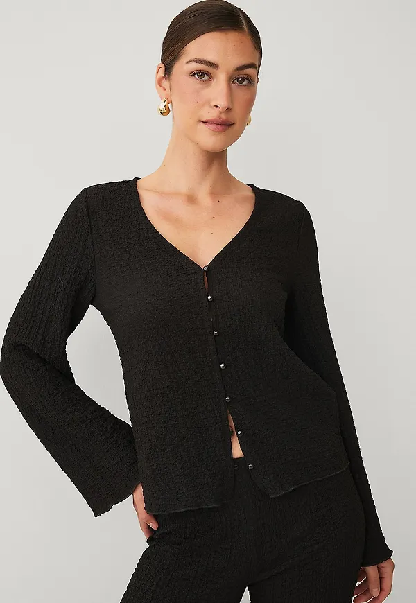 Ellos Collection - Topp med struktur - Brun