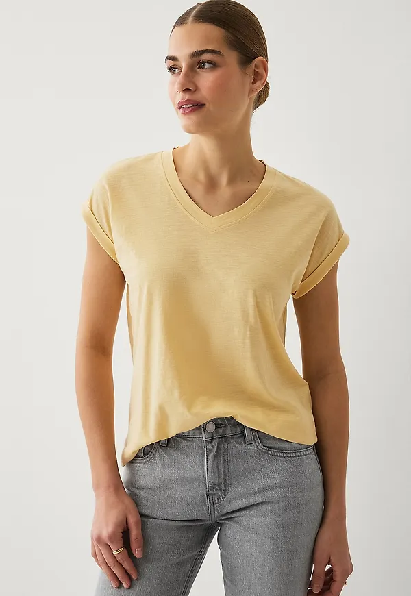 Ellos Collection - Topp med v-hals - Gul