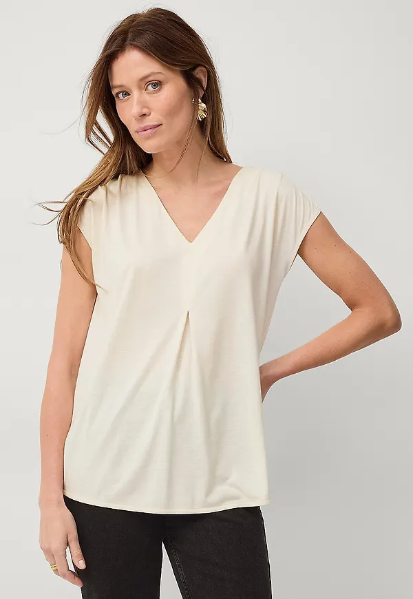 Ellos Collection - Topp med veckade detaljer - Natur